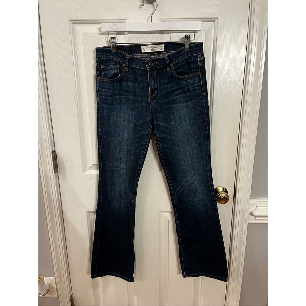 Abercrombie & Fitch Perfect Stretch Mid-Rise Straight Leg Jeans sz 6L EUC